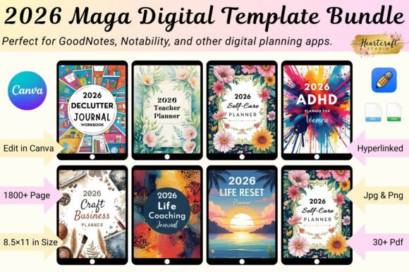 Download 🌟 2026 Mega Digital Template Bundle - Digital template Collection