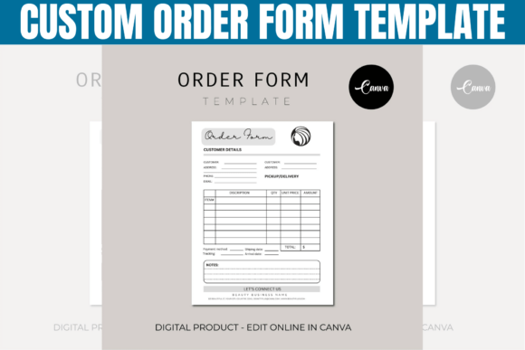 Download Custom Order Form Template - Custom order Collection