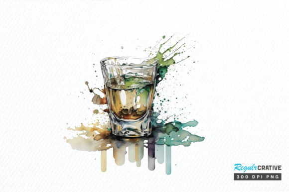Download Watercolor Shot Glass Clipart Png - Shot glass Collection