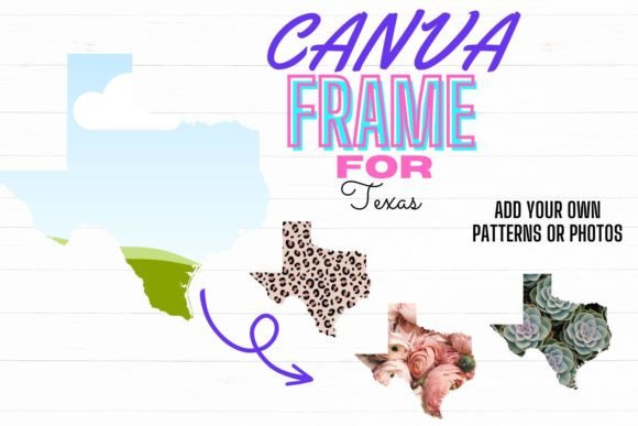 Download Canva Frame for Texas Digital Template - Digital template Collection