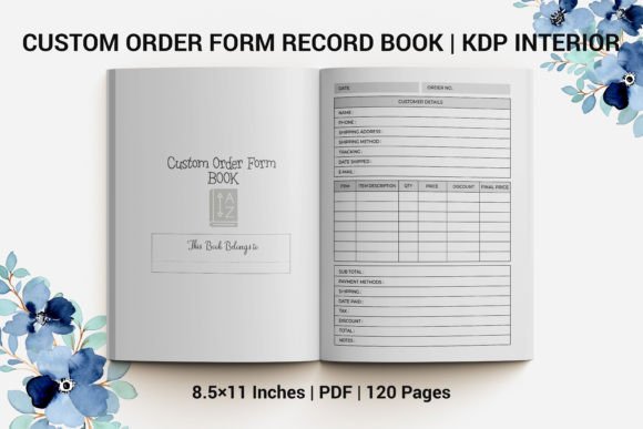 Download Custom Order Form Record Book | KDP - Custom order Collection