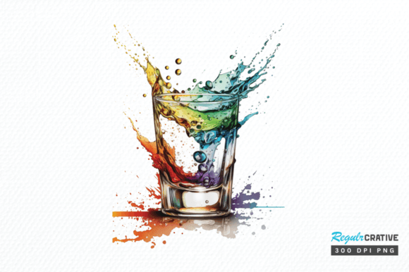 Download Watercolor Shot Glass Clipart Png - Shot glass Collection