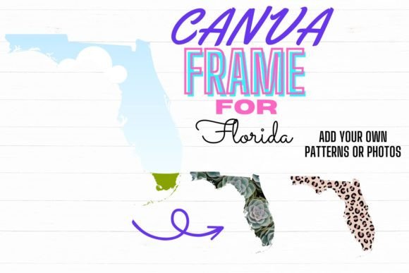 Download Canva Frame for Florida Digital Template - Premium Bundle