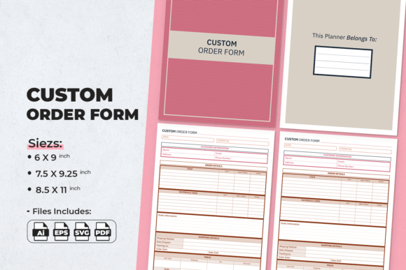 Download Custom Order Form | Planner Template - Custom order Collection