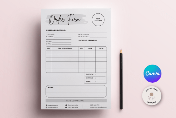 Download Custom Order Form Template - Premium Resources