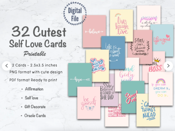Download Self Love Quotes Printable Cards - Premium Resources